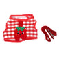 Pet Harness Set: Gingham Fruit-Themed Pet Harness and Leash