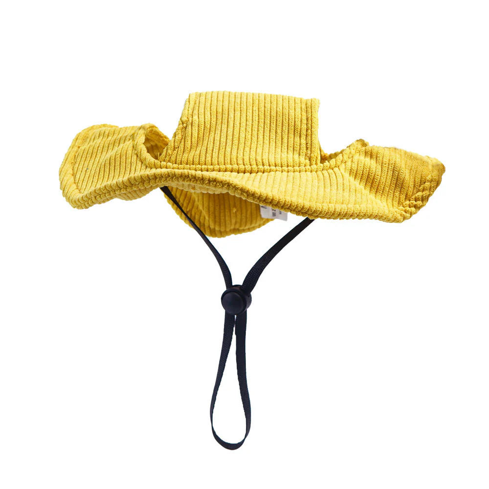 Pet Sun Hat: Corduroy Comfort Series