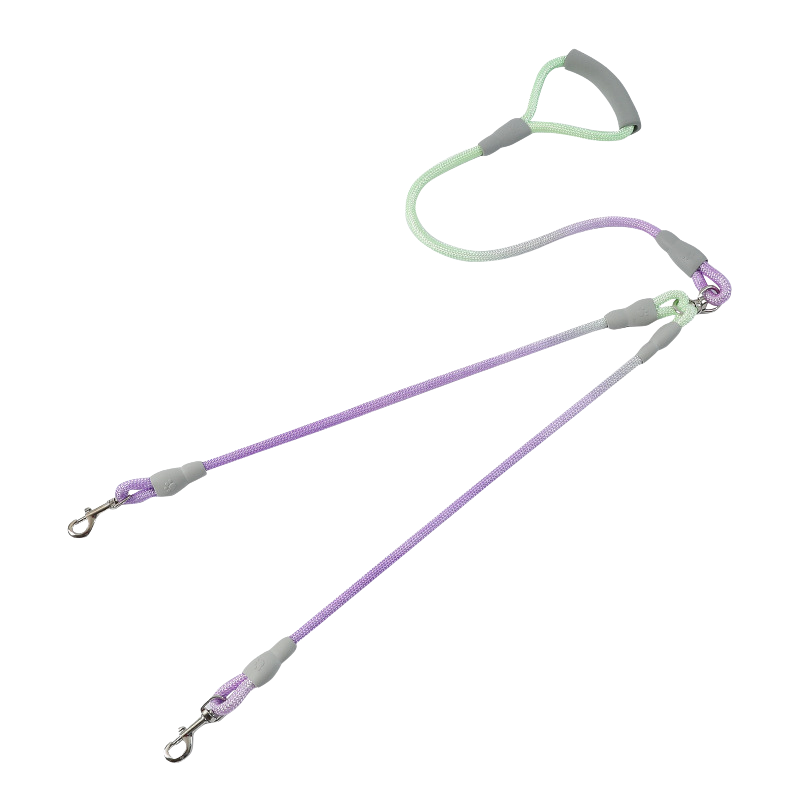 Double Pet Leash: Rainbow Gradient Collection